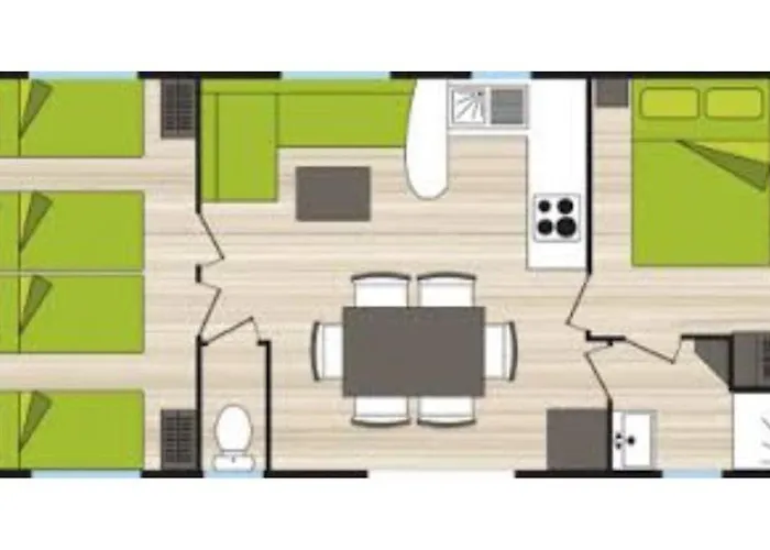 Kamp alanı Mobil-home Familial Avec Terrasse A - Api-1-52-362 Vendays-Montalivet